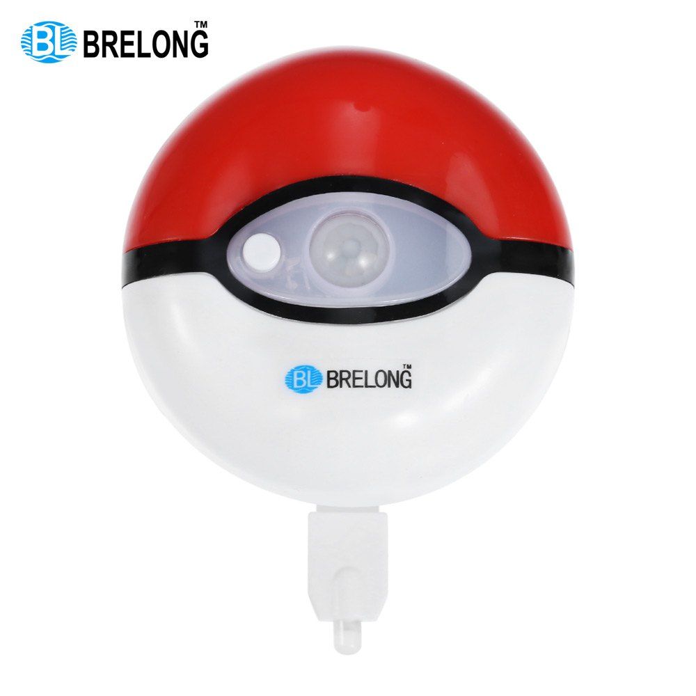 

BRELONG Cartoon Ball Motion Activated LED Closestool Toilet Light, Red with white