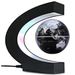 Creative C Shape Magnetic Levitation Floating Globe World Map with Colorful LED Light for Desk Decoration -  