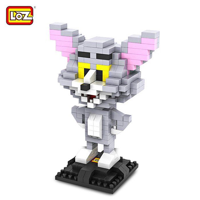 

LOZ 290Pcs L - 9445 Tom and Jerry Cat Figure Building Block Educational DIY Toy, Gray