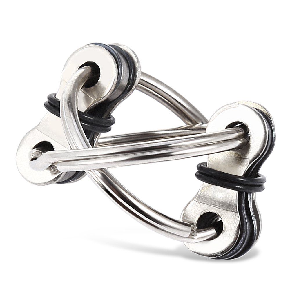 

Chain Puzzle Style Stress Reliever EDC Pressure Reducing Toy for Office Worker, Silver