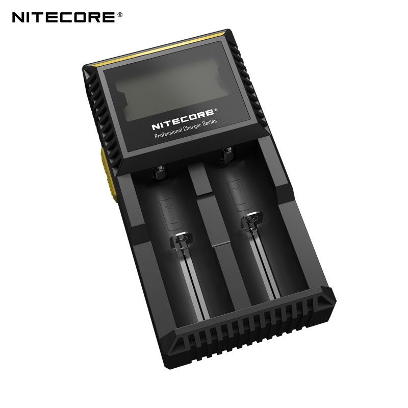 

Nitecore D2 Detective Charger with LCD Screen for IMR Li-ion LiFePO4 NiMH NiCd Batteries, Black
