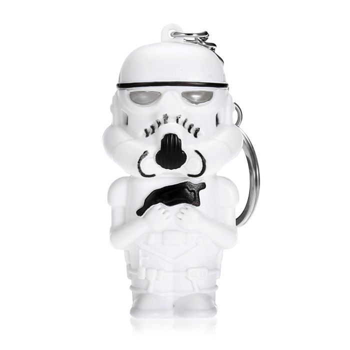 

Darth Vader Style Key Ring Voice Light Control Bulk Keychain, White