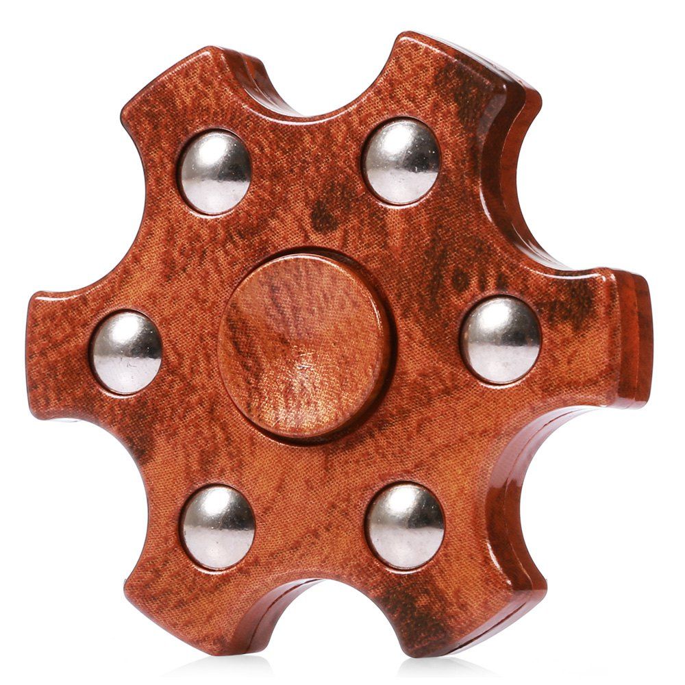 

Colorful Hexagon Fidget Spinner ADHD Stress Relief Toy Relaxation Gift for Adults, Brown