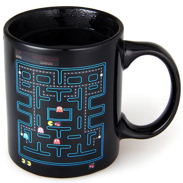 

Magical Color Changing Temperature Control Mug Labyrinth Pattern Coffee Cup, Black