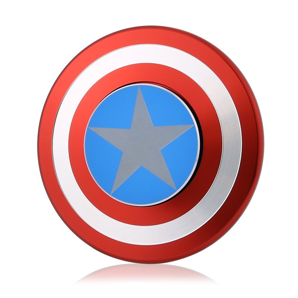 

Circular Aluminum Alloy Fidget Spinner American Style Stress Relief Gift Fidgeting Toy for Anxiety, Red