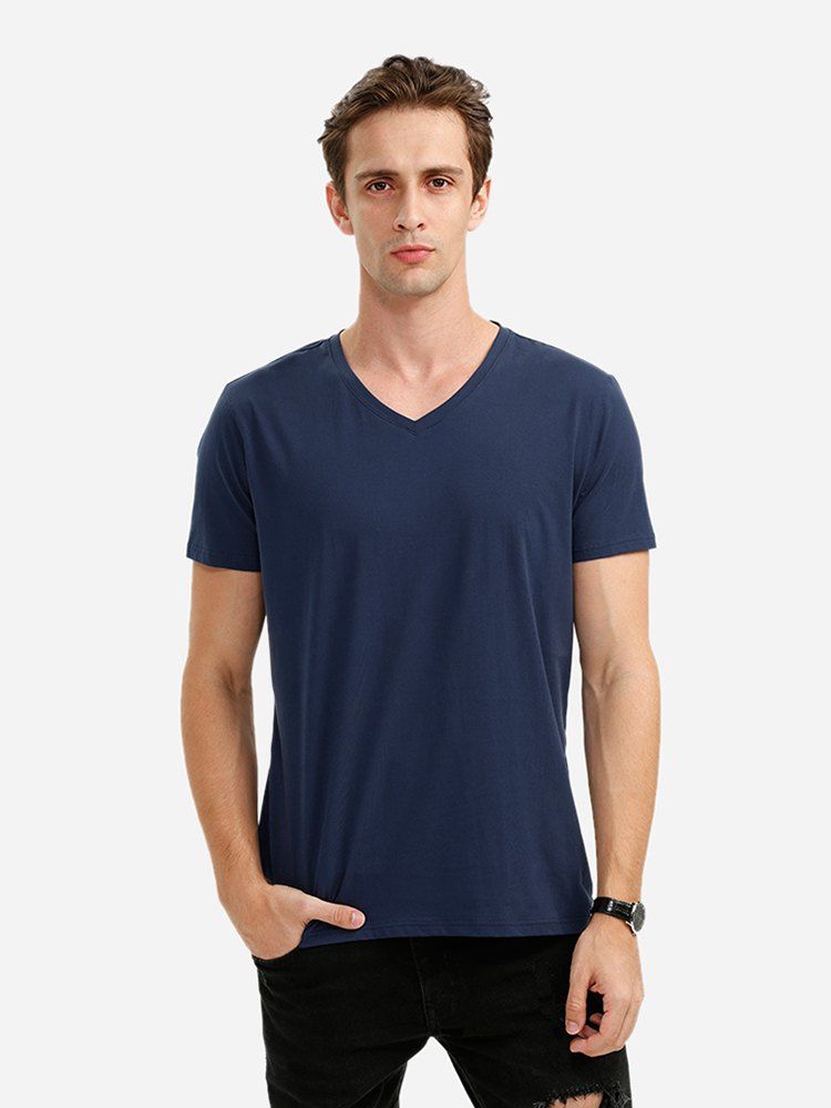 

ZAN.STYLE V-neck Tee, Deep blue