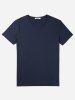 T-Shirt à Col en V - Bleu profond M