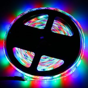 

ZDM 5M 2835 RGB 300 LED Lights Strip Light with IR 24 Remote Control, Rgb color ( keys)