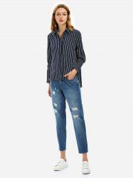 ZAN.STYLE Loose Fit Collar Blouse -  