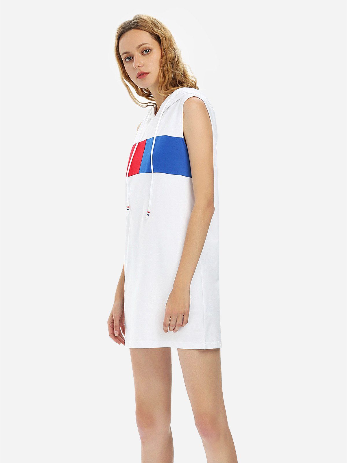 

ZAN.STYLE Sleeveless Hooded Dress, White