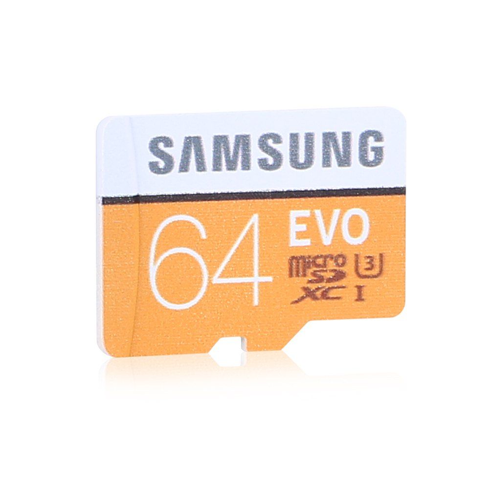 

Samsung EVO UHS-3 Micro SDXC Memory Card, Orange + white