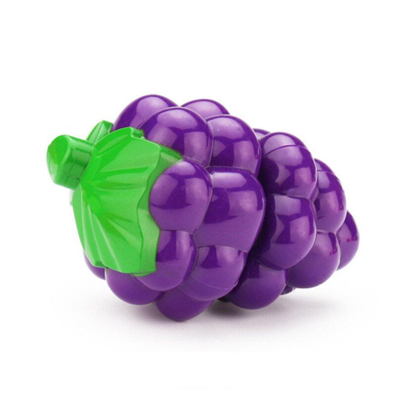 

Plastic Kitchen Fruit Cutting Kids Pretend Play Educational Toy, Purple and green