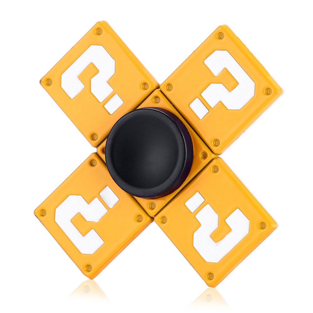 

Four-blade Question Mark Brick Alloy Fidget Spinner Stress Relief Product Adult Fidgeting Toy, Colormix