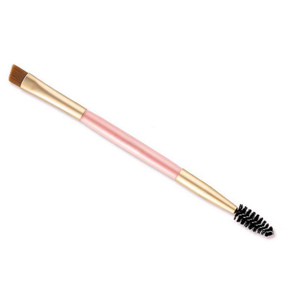 

Multi-functional Double-end Makeup Brush for Eyebrow Eyelash Lip, Pink