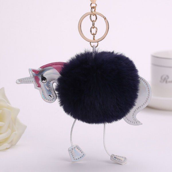 

Lovely Cartoon Horse Style Hang Decoration for Key Chain / Bag, Black