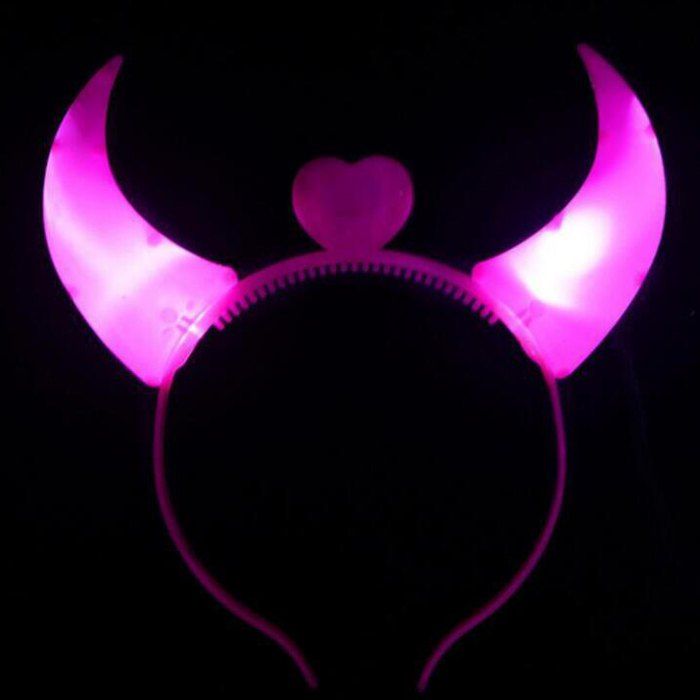 Fête Cheveux Corne Avec Lampe Concert Bande D'halloween Pour Led De NwX8O0knP