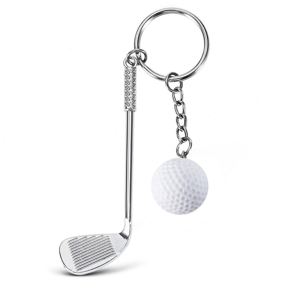 

Keychain Mini Golf Clubs Pendant Creative Popular Sports Style, White