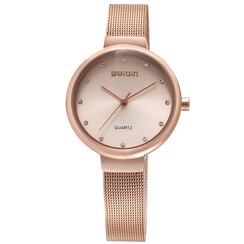 

WeiQin W484304 1090 Women Simple Diamond Embedded Watch, Rose gold