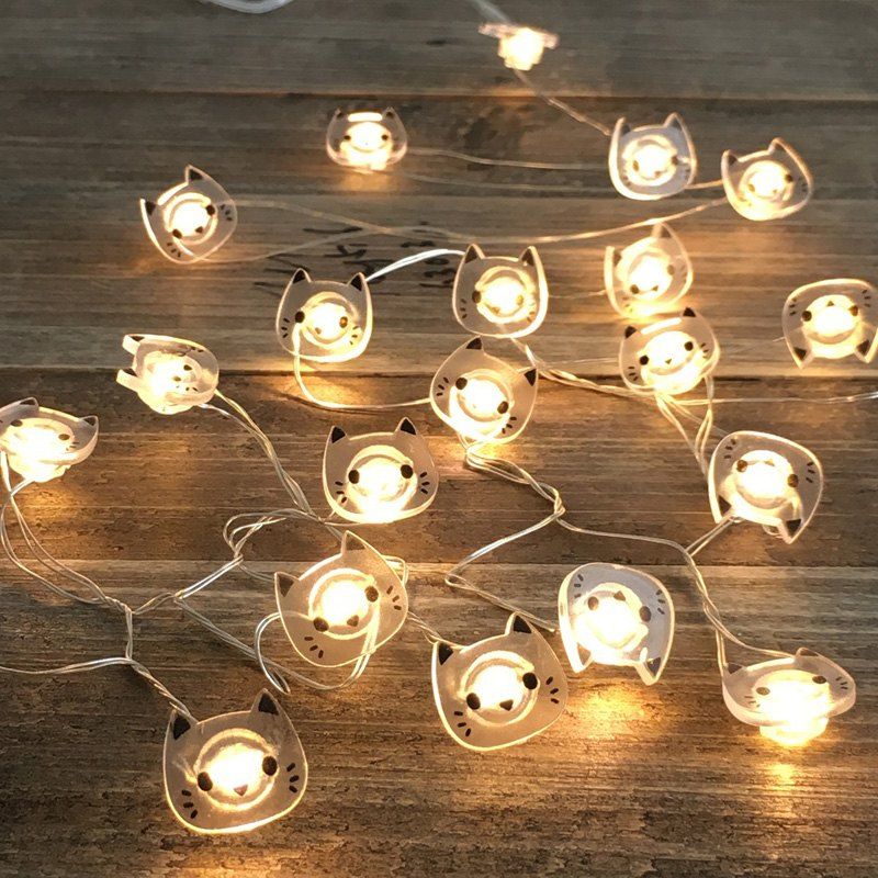 2018 Led String Lights Cat Shape 20 Leds Timer Control Waterproof Latest Led String Lights Cat Shape 20 Leds Timer Control Waterproof Battery Powered