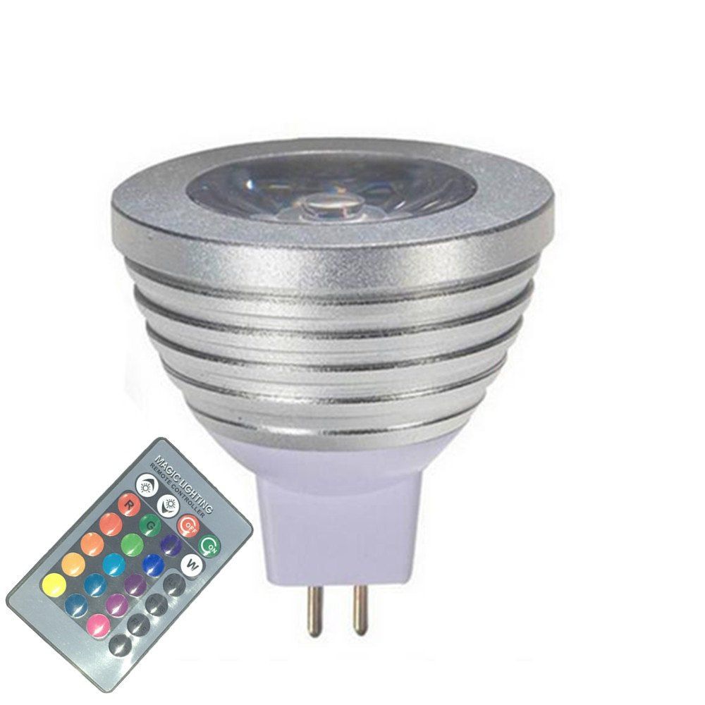 

OMTO MR16 3W RGB Color Changing Spotlight with IR Remote Control Mood Ambiance Lighting 16 Color Dimmable 12V