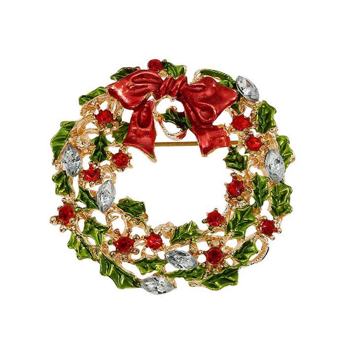

Female Christmas Decorative Flower Garland Brooch, Colorful