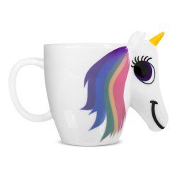 COZZINE Magic Unicorn Pattern Ceramic Heat Sensitive Mug Rainbow Color Changing Coffee Cup -  