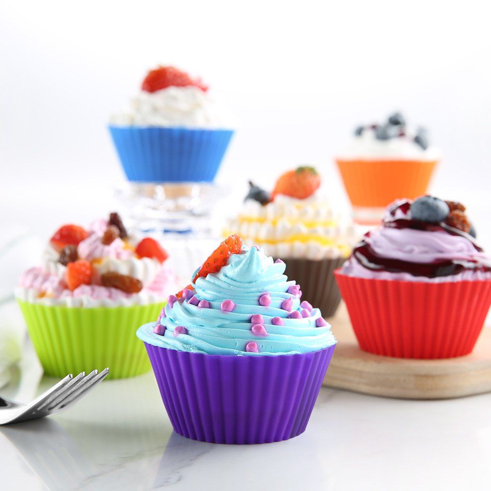 

zanmini ZETC24 Cupcake Mold Set of 24, Colorful