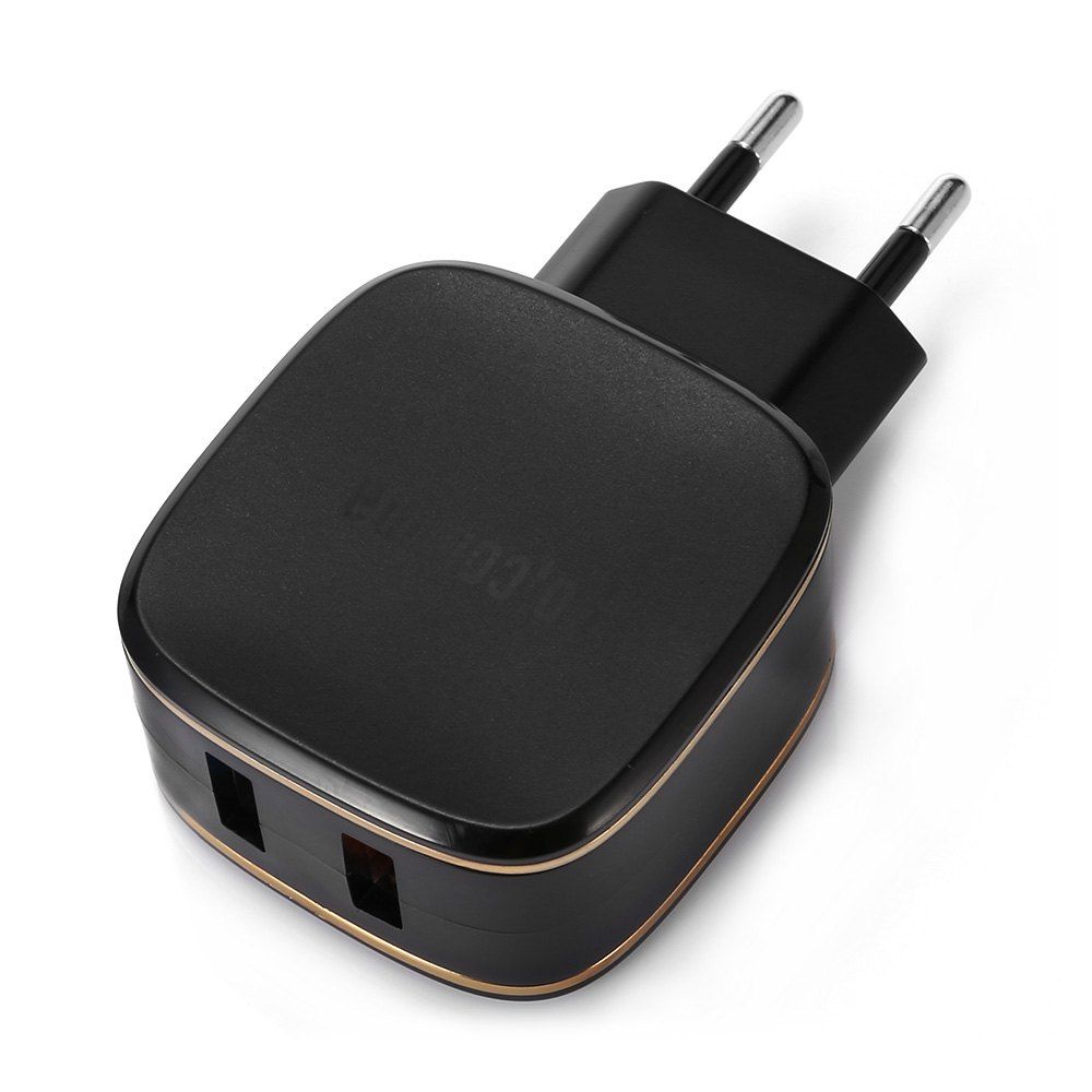 

Gocomma Qualcomm QC 3.0 Dual USB Power Charging Adapter EU Plug, Black
