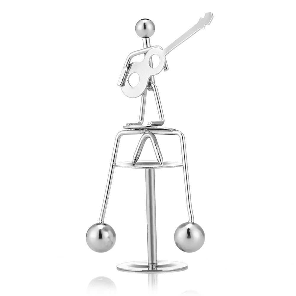 

Dynamic Balancing Guitar Man Pendulum Metal Physical Desktop Toy, Silver