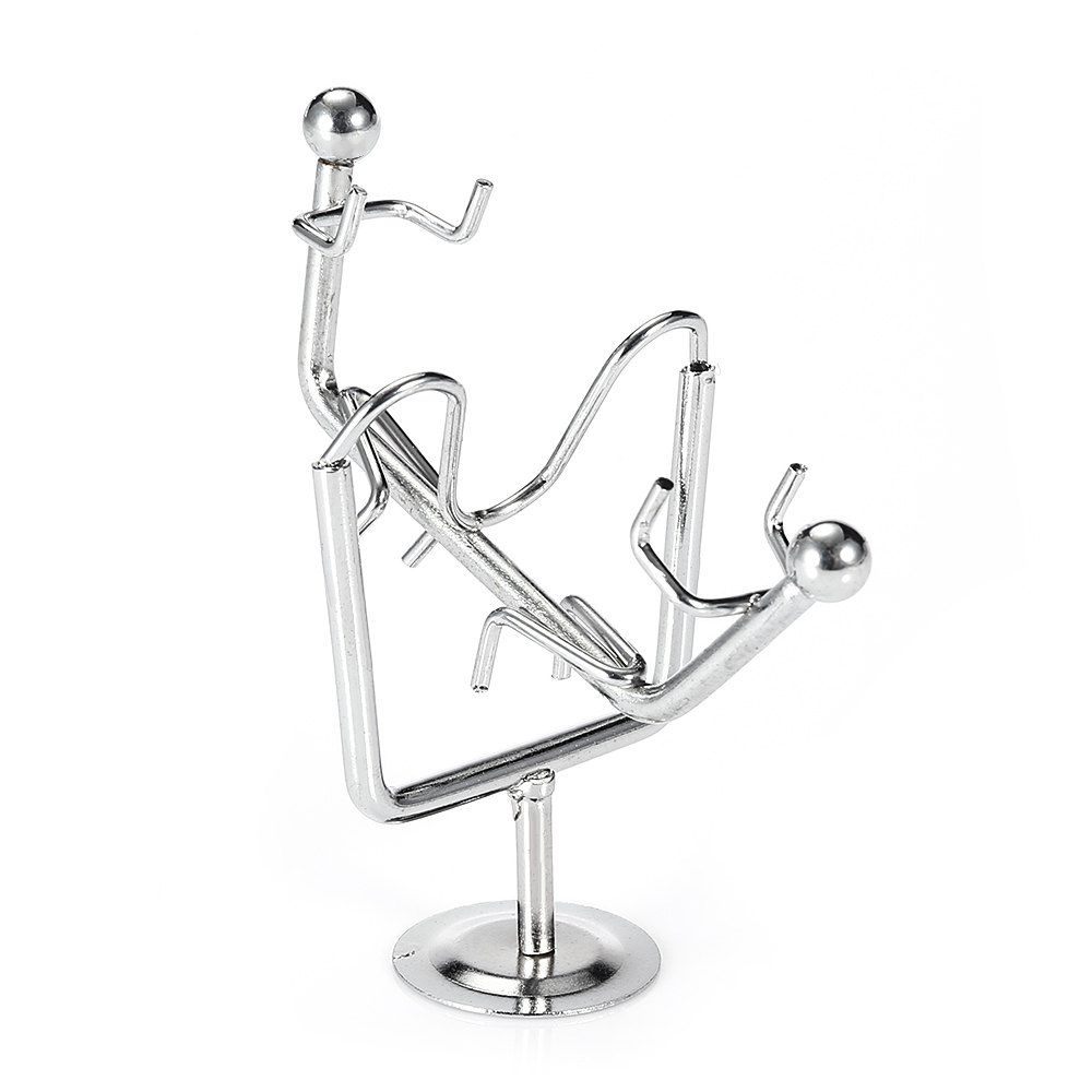 

Dynamic Balancing Seesaw Man Pendulum Metal Physical Desktop Toy, Silver