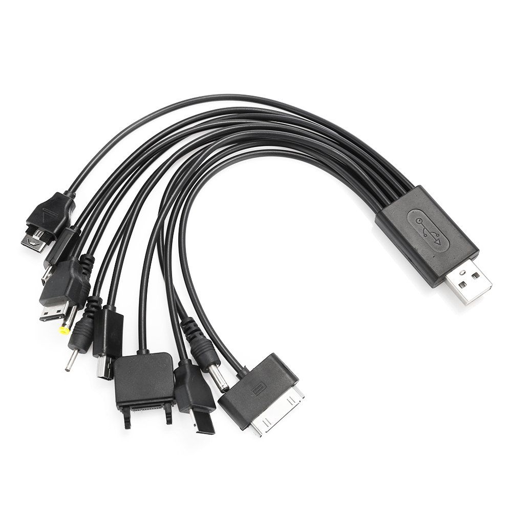 

SZKINSTON 10-in-1 Universal USB Charging Sync Data Cable for Samsung / Huawei / Vivo / Oppo / HTC / Sony / Nokia / LG, Black