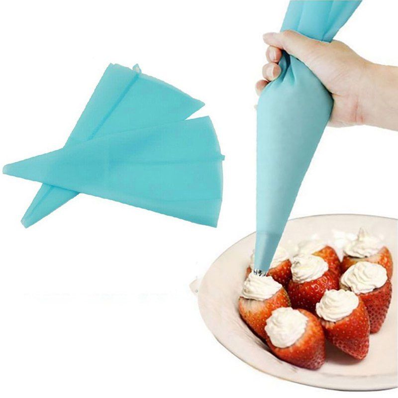 

DIHE 12 Inches Silicone Mounting Bag Pull for Piping Decoration, Blue