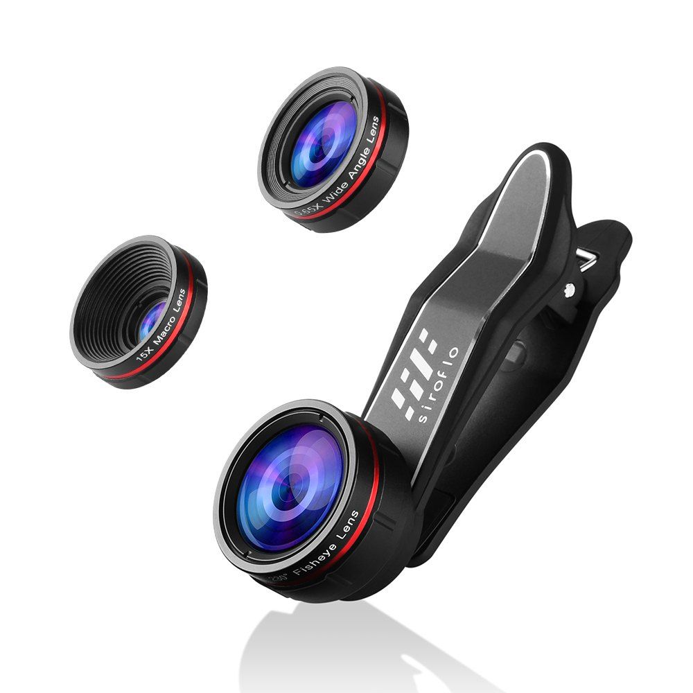 

siroflo 3 in 1 Cell Phone Camera Lens Kit, Black