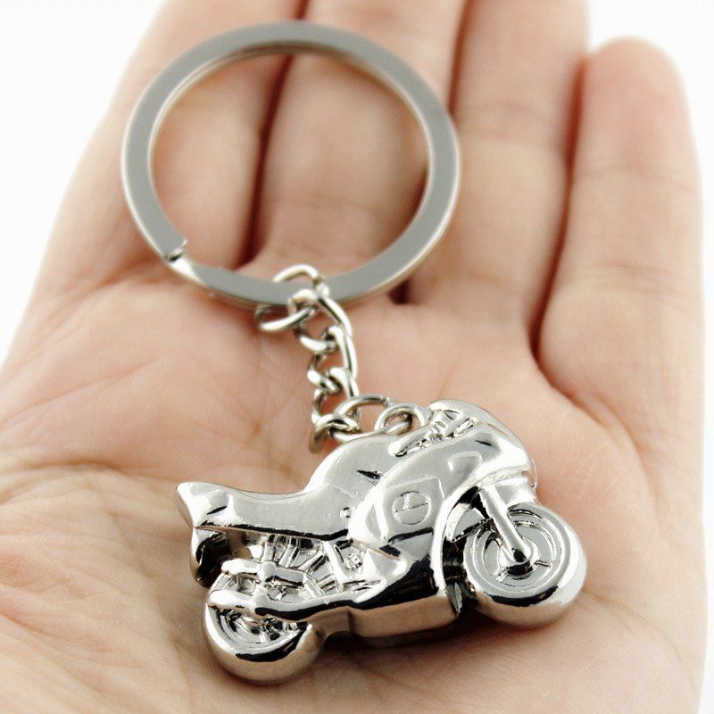 

Stylish Keychain Male Motorcycle Decoration Toy, Silver