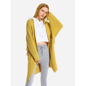 

ZAN.STYLE Loose Sweater Coat, Yellow