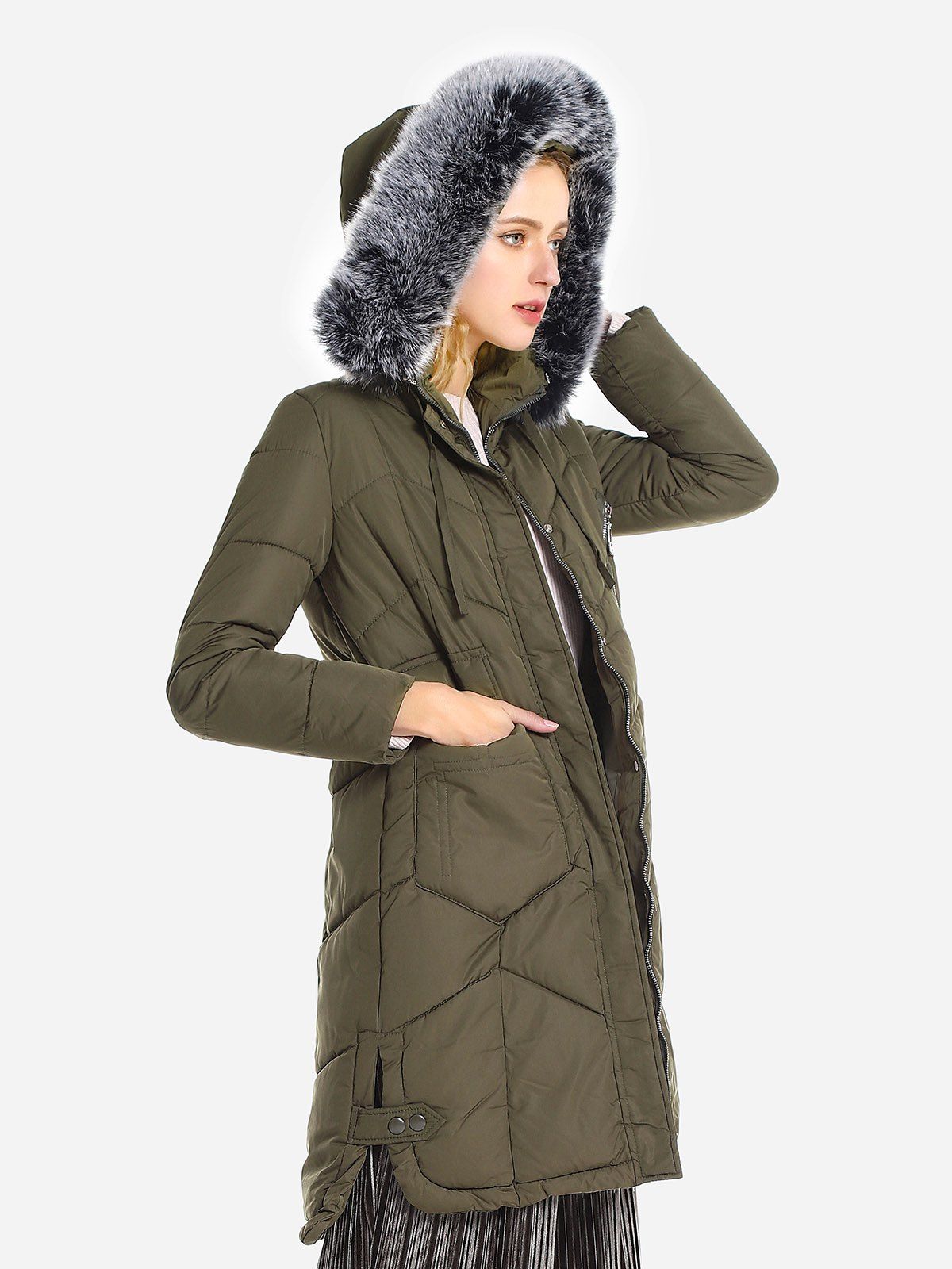 

Cotton Padded Jacket, Army green