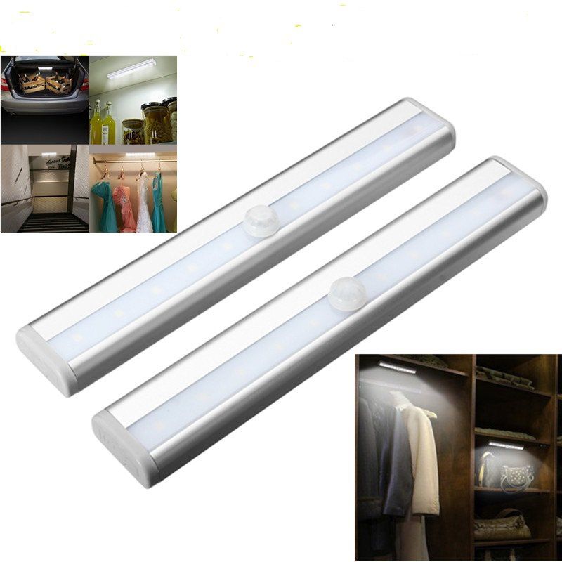 

Portable LED Cabinet Light PIR Motion Sensor Night Lamp, Silver
