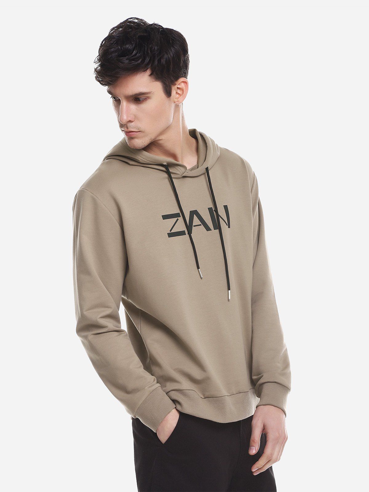 

ZAN.STYLE Sport Casual Pullover Hoodie, Khaki