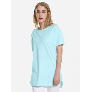 

ZAN.STYLE Dolphin Hem Tee, Azure