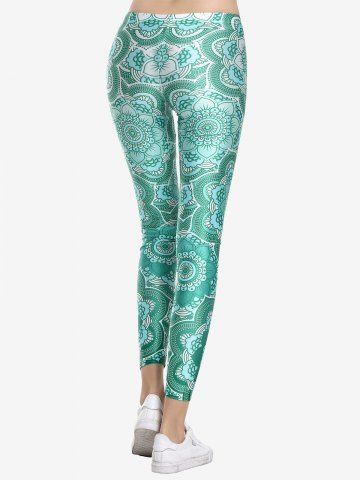 

ZAN.STYLE High Waist Leggings, Green flower