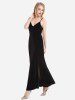 ZAN.STYLE Velvet Adjustable Strip Slip Dress -  