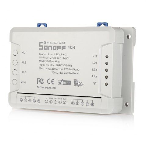 SONOFF 4CH Rev2 4 Channel Wireless WiFi Smart Switch za 60zł
