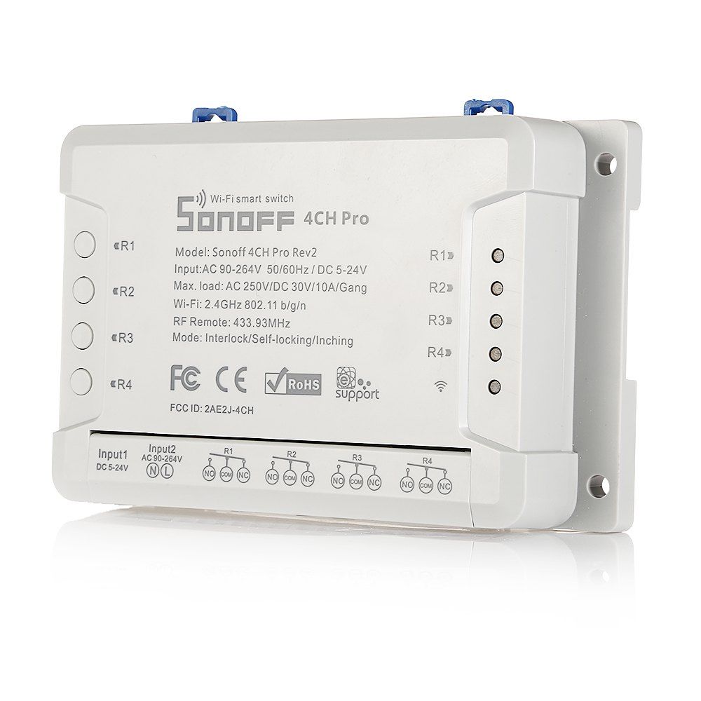 [44% OFF] SONOFF 4CH Pro Rev2 4-gang WiFi Smart Switch | Rosegal