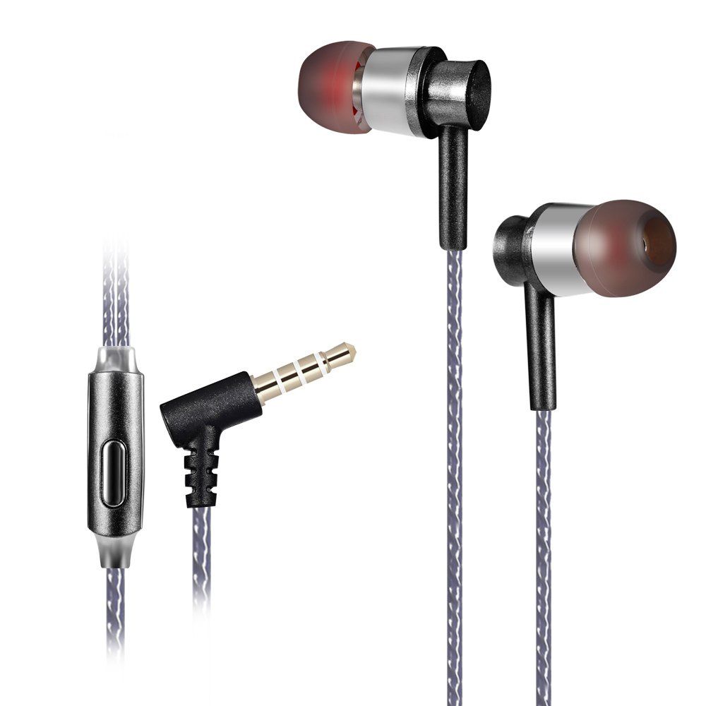 

KSD - A23 On-cord In-ear Earphones with Microphone for Universal 3.5mm Connector Type, Gray, KSD - A23