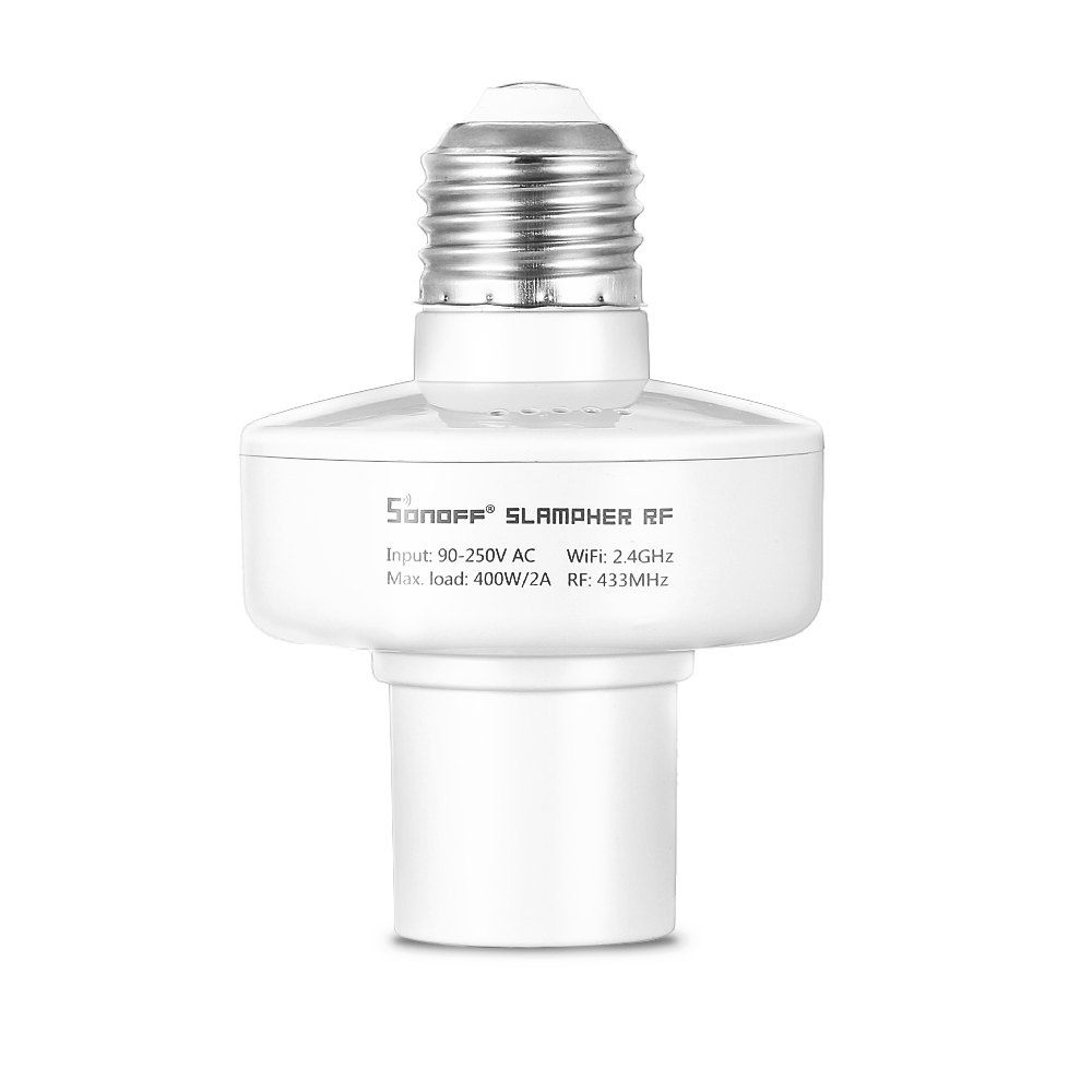 

SONOFF Slampher RF 433MHz WiFi Smart Light Bulb Holder for Smart Home, White