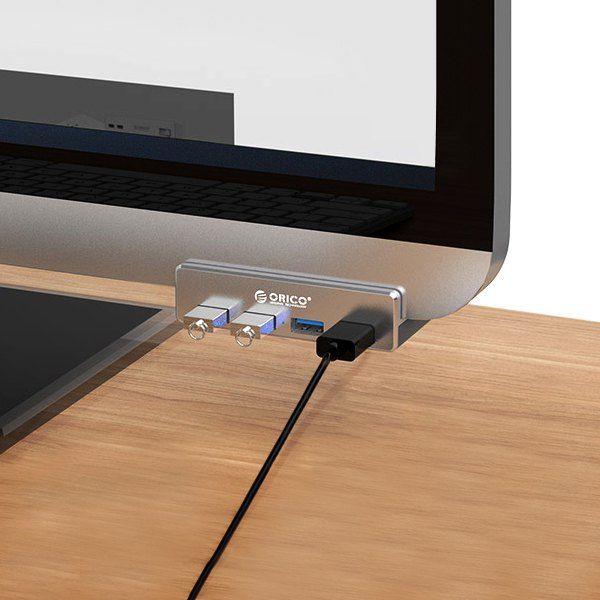

ORICO MH4PU - U3 Multi-port USB 3.0 Hub Charging Station Desktop Charger with Buckle Design, Silver