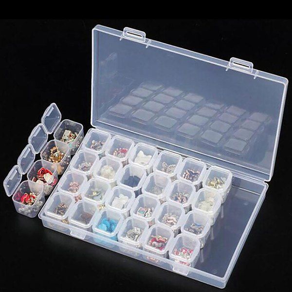 

28-grid Mini Jewellery Box, Transparent
