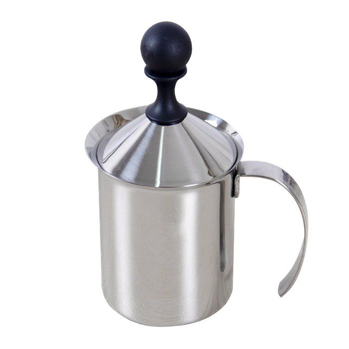 

400ml Stainless Steel Double Milk Frother Foamer, Silver