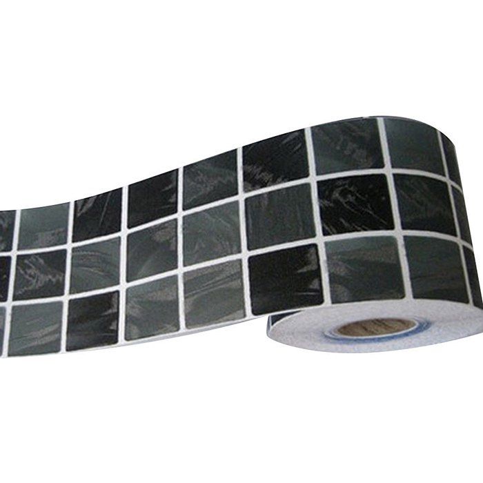 

DIY Waterproof Mosaic Ceramic Tiles Wallpaper Sticker for Kitchen Bathroom Decoration, Black