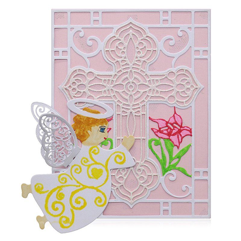 

DIY Carbon Steel Cross Scrapbook Album Paper Card Making Cutting Dies, Silver